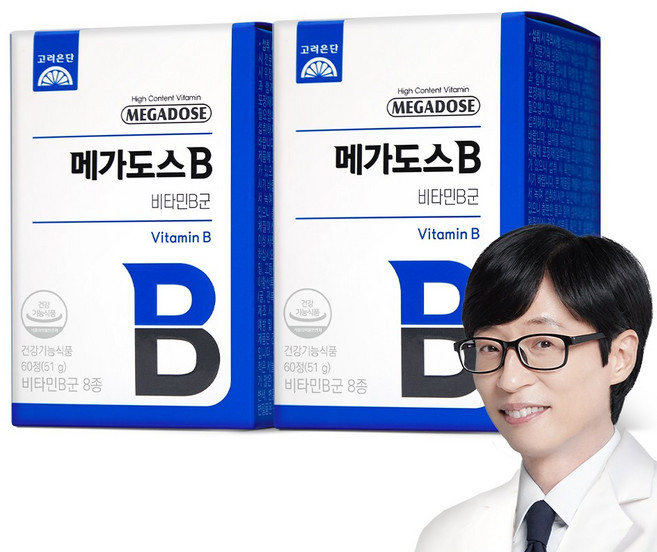 고려은단 메가도스B 비타민B군 76.5g, 60정, 2개