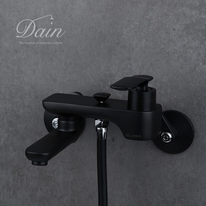 국산 욕실 프리미엄 샤워 수전 무광 블랙 모던 디자인 DB691RB [다인], 1개