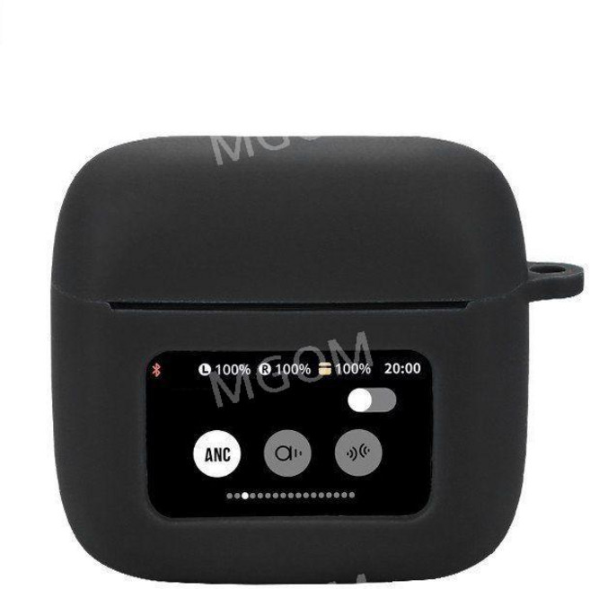 JBL Tour Pro3 투명 케이스 호환 실리콘 보호 소프트 커버 무선 이어폰, 블렉케이스+보호필름