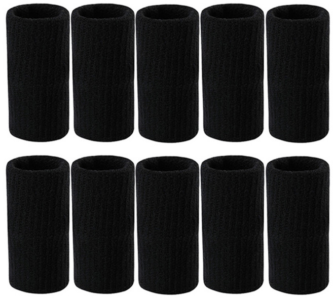 아띠꼴로 스포츠 손가락 마디 보호대 마디 밴드 10개1세트, 블랙, 4세트