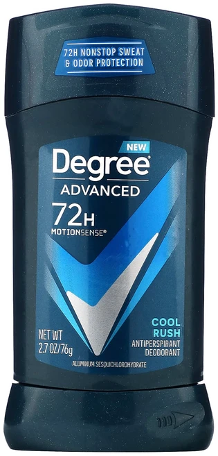 Degree 어드밴스드 72 Hour MotionSens 땀 억제제 데오드란트 쿨 러쉬 76g(2.7oz), 1개, 76g - 쿠팡