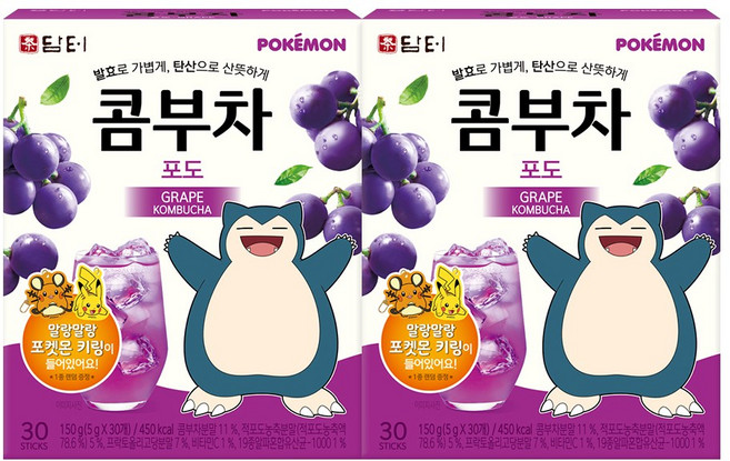 담터 포켓몬 콤부차 포도, 5g, 30개입, 2개