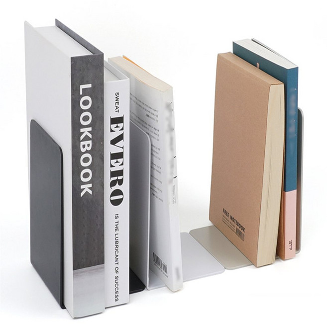 래빗초이 L형 북거치대1P 투명플라스틱도서관용북엔드, 그레이