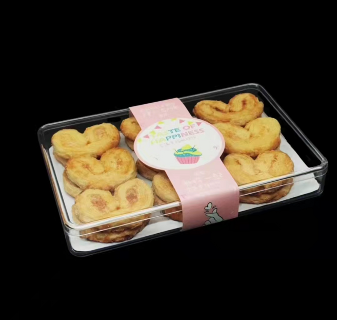 PS028 납작한 플라스틱 빼빼로 포장용기 40개 투명사각통 대량 도매 쿠키통케이스 사탕통 과자통 간식통 수제과자 선물용 프리미엄 떡포장용기 보틀케이크, PS028(420ml) 40개, 1개