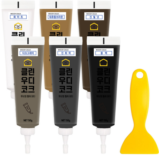 철물팩토리 연성메꿈제 마루 바닥 흠집 보수 6개입, 1개, F세트