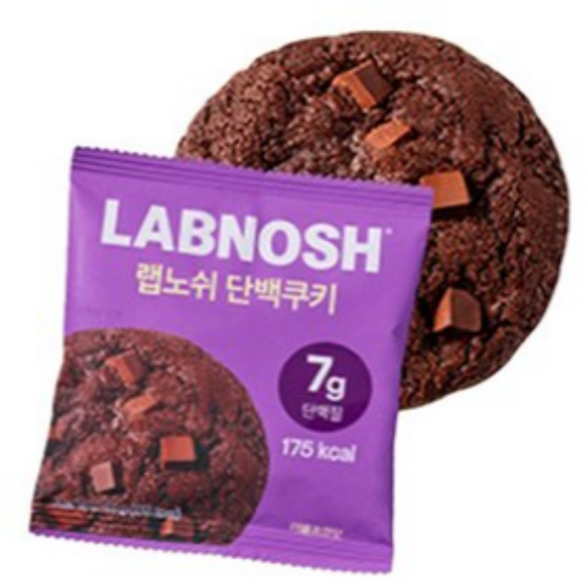 랩노쉬 단백쿠키 식품 더블 초코, 40g, 5개