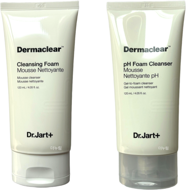 닥터자르트 더마클리어 클렌징 폼 120ml + PH 약산성 젤 투 폼 클렌저 120ml, 1세트