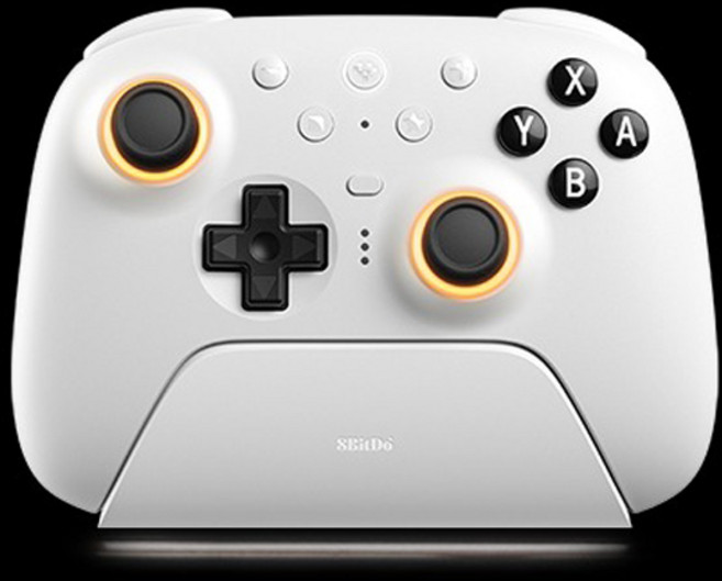 [Triton] 8bitdo 팔빗또 얼티메이트2 NS 무선 게임패드 게임 컨트롤러 1000mAh NS버전 2세대 충전독포함, 1개, 화이트