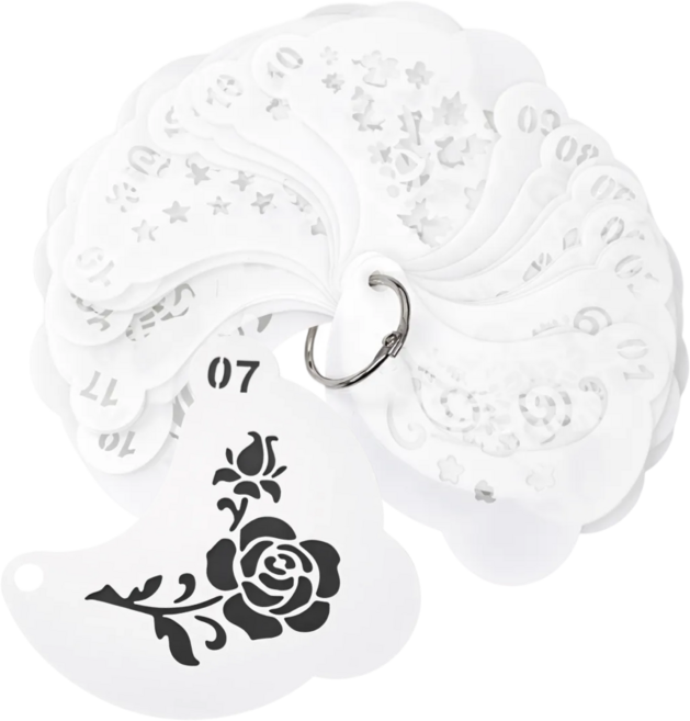 눈꼬리 메이크업 페이스 페인팅 스텐실 20종 세트, 1세트, 화이트