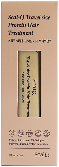 스칼큐 친환경 여행용 단백질 극손상 헤어 트리트먼트 10ml 일회용 스틱 5개입, 50ml, 1개