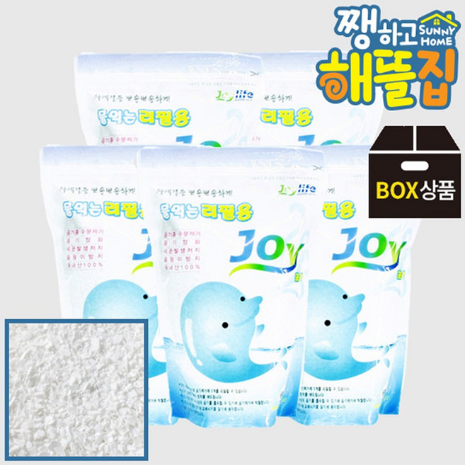 물먹는조이 염화칼슘 리필용 제습제 1kg X 5개 세트 4개 (박스)