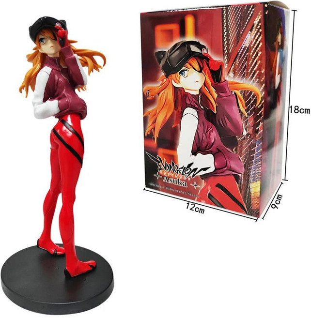 신세기 에반게리온 애니메이션 피규어 아스카 랭글리 소류 액션 레이 아야나미 입상 컬렉션 모델 모형 인형, 3. 22cm With Box, 1개