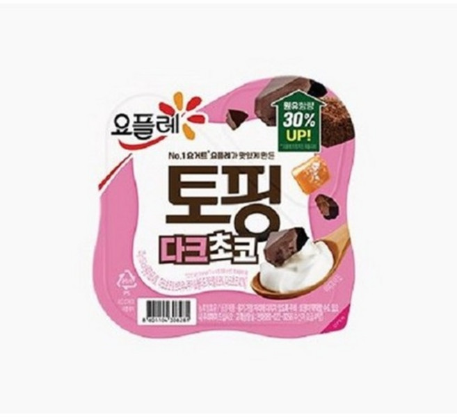 빙그레 요플레 토핑 다크초코 125g 12입
