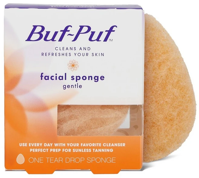 피부과 전문의가 개발한 Buf-Puf 젠틀 페이셜 스펀지 트러블과 블랙헤드를 유발하는 깊은 먼지와 메이크업을 제거하고 재사용 가능 각질 제거 1 카운트, 1개 - 쿠팡