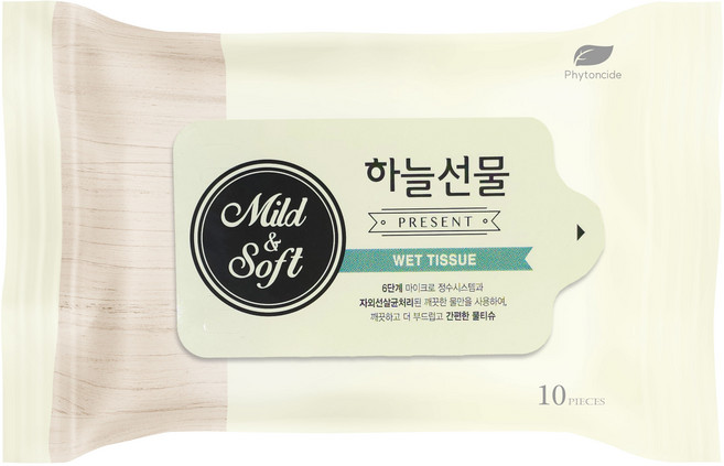 하늘선물 물티슈 휴대형, 30개, 10개입