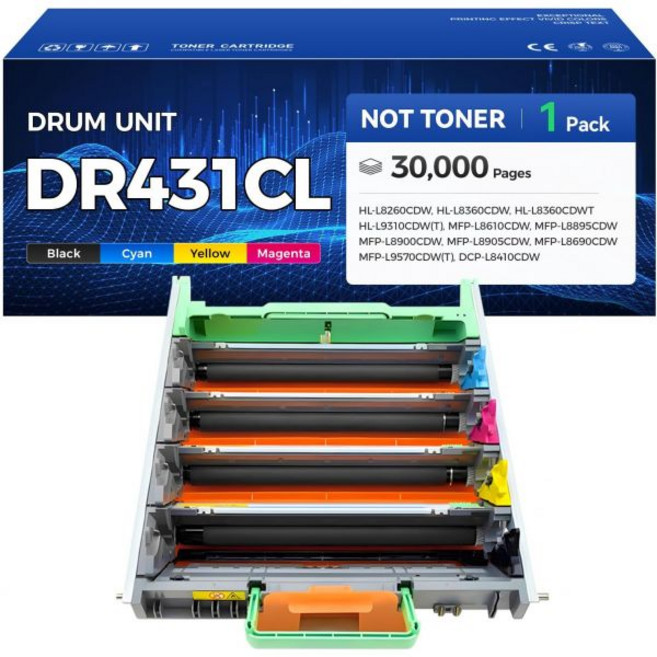 DR431CL Drum Unit Printer High Yield Replacement for Brother DR-431CL Imaging Drum Compatible with