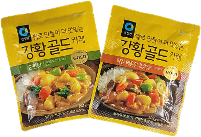 청정원 쌀로 만들어 더 맛있는 강황 골드 카레 순한맛 3개 + 약간 매운맛 3개, 1개