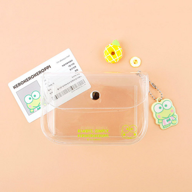 산리오 투명 카드지갑 명함 동전 지갑 파우치