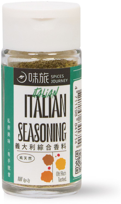 【味旅嚴選】義大利綜合香料 - 百里香迷迭香奧勒岡 Italian Seasoning, 1個, 8g/罐, 8g