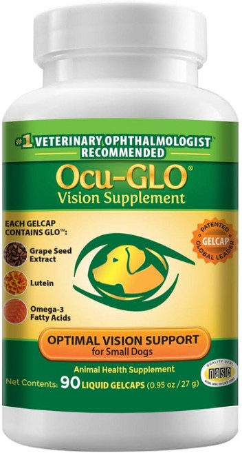 오큐글로 90개입 소형견 강아지 루테인 오메가3 눈영양제 젤캡슐, 1정, 눈물개선/눈건강, 90개