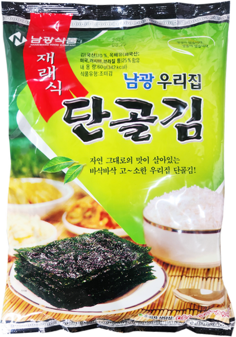 남광우리집 재래식 단골김 전장김 60gx10봉, 1개