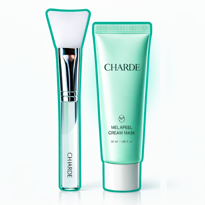 (정품)정선희 기미팩 샤르드 멜라케어 필크림 마스크 기미팩 뜯는 흑자 필오프팩 멜라필 크림 마스크 50ml +브러쉬, 1개, 1개입