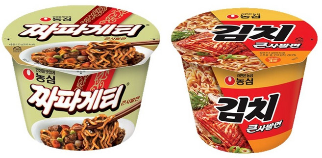 농심 짜파게티 큰사발8개입 + 김치 큰사발8개입 / 16개입, 1개