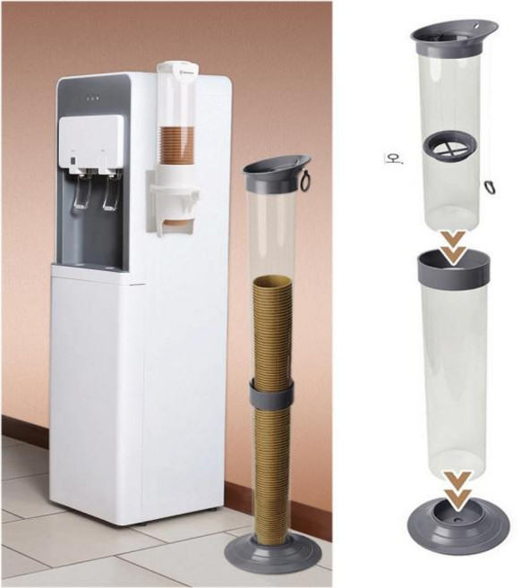 종이컵 분리 수거함 DY-1159 스탠드형 디스펜스 도르레 리프트 방식, 상세페이지 참조, 1개