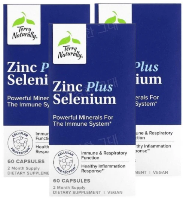 테리네츄럴리 아연 플러스 셀레늄 베지캡슐 60정, 3개 - 쿠팡