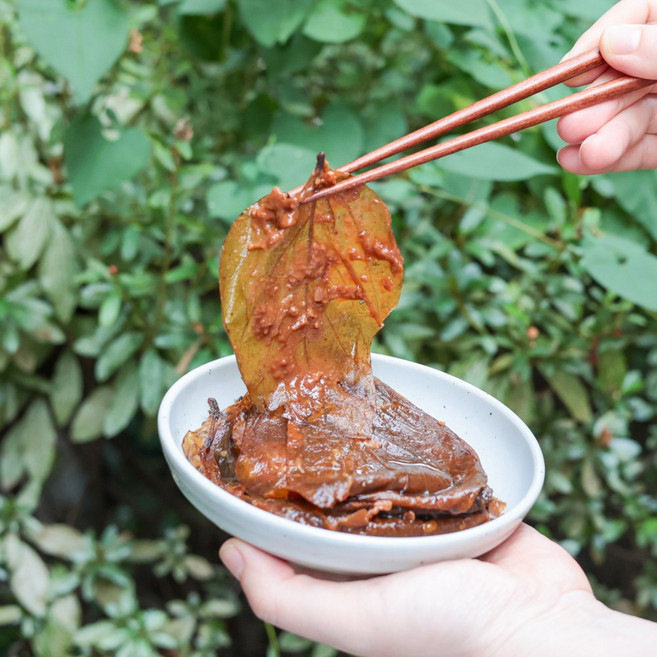 삭힌 된장콩잎 장아찌 단풍콩잎 순창 장담아, 1개, 500g