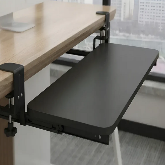 블링오피스 무타공 슬라이딩 책상 키보드 트레이, 1개, 65cm x 25cm