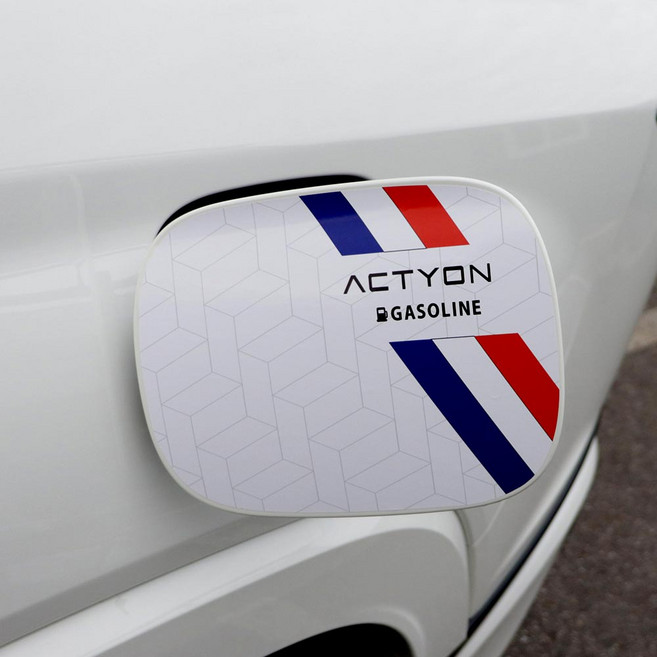 비브랜드 액티언 2세대 주유구 스크래치 커버 맞춤 제작 스티커 호환, 화이트_독일, 국기라인주유구, 1개