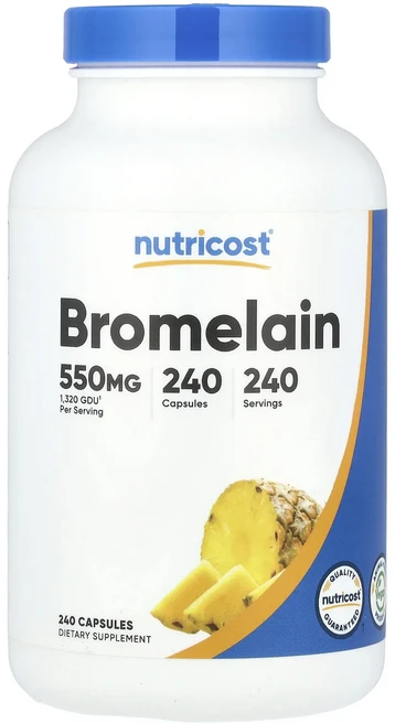 매우편하고 Nutricost 브로멜라인 550mg 캡슐 240정 끝내주게잘나가는상품, 1개 - 쿠팡