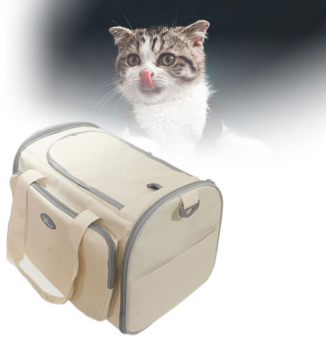 고양이이동장 백팩 산책 고양이 메트로 켄넬 베이지, 1개