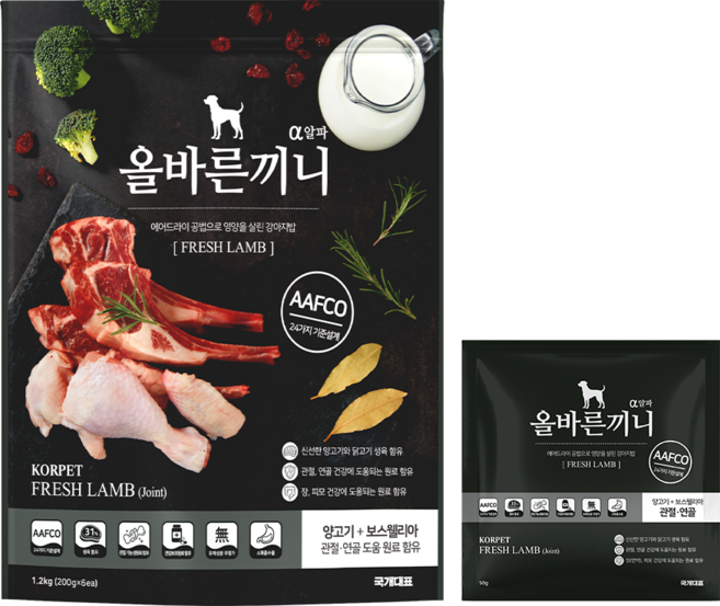 올바른끼니 알파 강아지 사료 소프트 스팀 사료 (안먹으면 100% 환불 보장), 1.2kg, 1개, 양