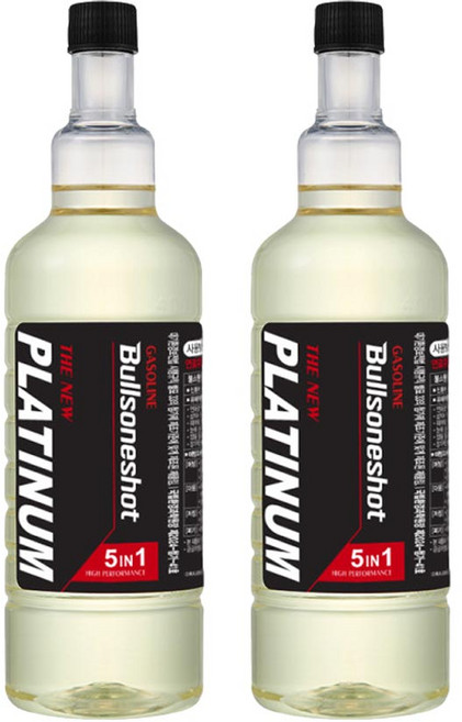 [1+1] 불스원샷 더 뉴 5in1 플래티넘 500ml 휘발유, 1세트, 가솔린/휘발유