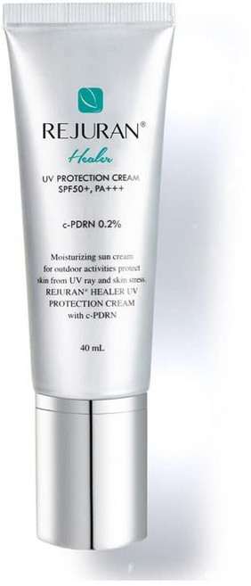 리쥬란힐러 UV 프로텍션 크림 SPF50+ 40ml 선크림 골프 야외활동 캠핑 낚시 따갑지않은 자외선차단 유럽내수용, 1개