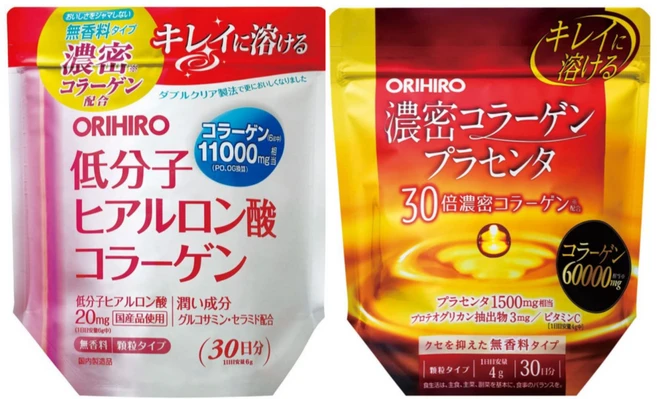 일본 오리히로 저분자 히알루론산 피쉬 콜라겐 11000mg 30일분x2팩 기획세트, 저분자 히알루론산 피쉬콜라겐 2팩 (분홍색), 120g, 2개 - 쿠팡