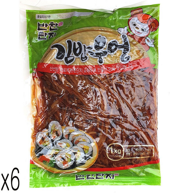 반찬단지 김밥우엉 3mm, 1kg, 6개
