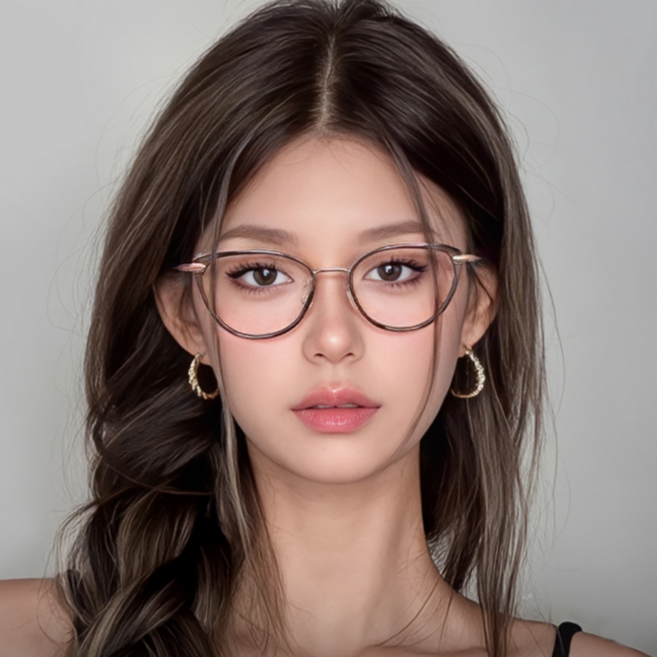 휴대용 독서용 고화질 블루라이트차단 캣아이 프레임