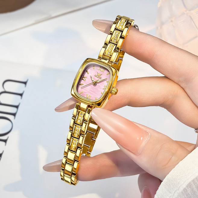 OLEVS 여성손목시계 정품쿼츠 럭셔리 명품 워터프루프 메탈시계