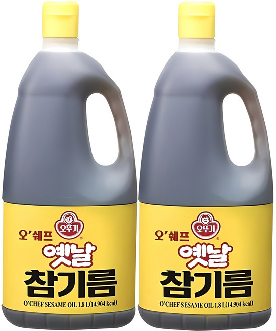 오뚜기옛날 오쉐프 참기름, 1.8L, 2개