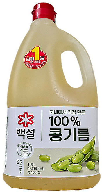 백설 콩기름, 1.8L, 2개