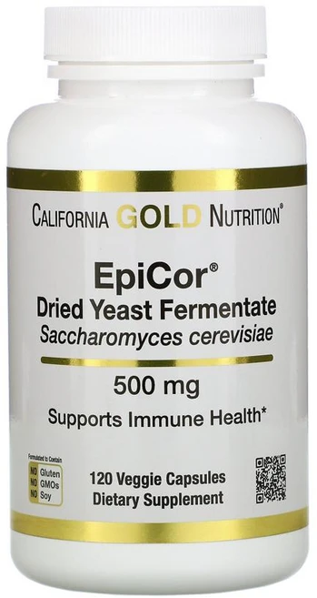 캘리포니아 골드 EpiCor 에피코르 건조 효모 발효물 500mg 베지 캡슐 120정, 1개 - 쿠팡