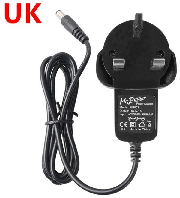 루프스테이션 vox vll-1 lil39용 dc 9v 1a 전원 공급 장치 어댑터 루퍼 루프 스테이션 이펙트 페달 euukusau 플러그, 영국 플러그, 1개