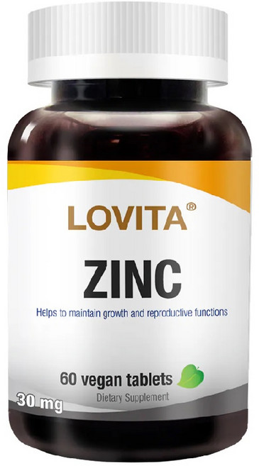 Lovita 愛維他 螯合鋅 30mg, 1個, 60顆