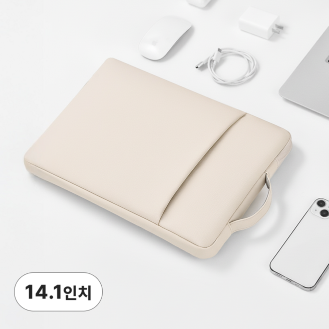 제로필 모서리보호 노트북 파우치, 1개, 베이지