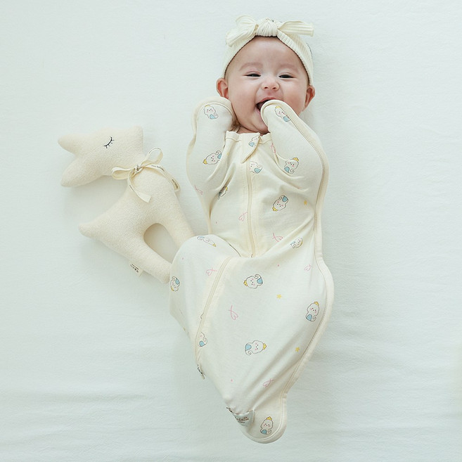 마롤로뜨 통잠 스와들 업다운지퍼 신생아 나비잠자세 꼬물이 아기 블랭킷 내의 속싸개 모로반사방지 봄 여름 가을 겨울