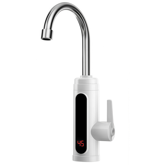 YAPOGI 화장실 세면대 수도꼭지 전기 순간 온수기, 간이설치형