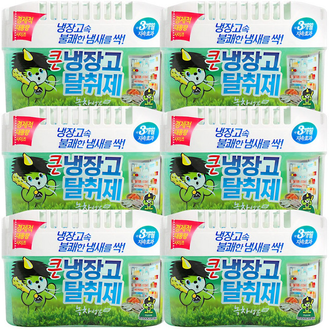 큰 냉장고탈취제(420gx2개)참숯방향제 냄새제거제, 420g, 6개